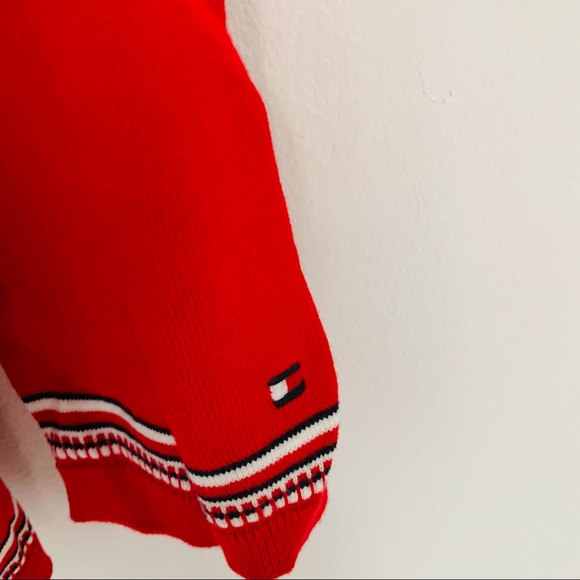 Tommy Hilfiger Red Cotton Light Weight Sweater - Picture 6 of 7